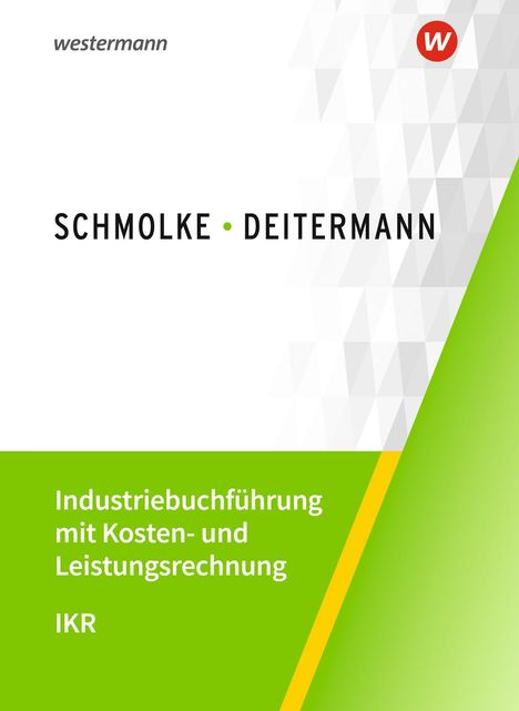 "Schmolke Deitermann Industriebuchführung mit Kosten- und Leistungsrechnung IKR" auf grün-weißem Hintergrund, Logo oben rechts.
