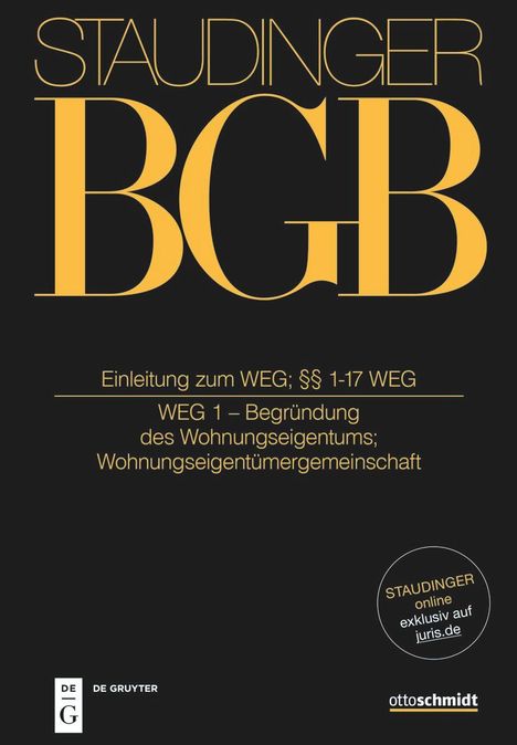 Einleitung zum WEG; §§ 1-17 WEG, Buch