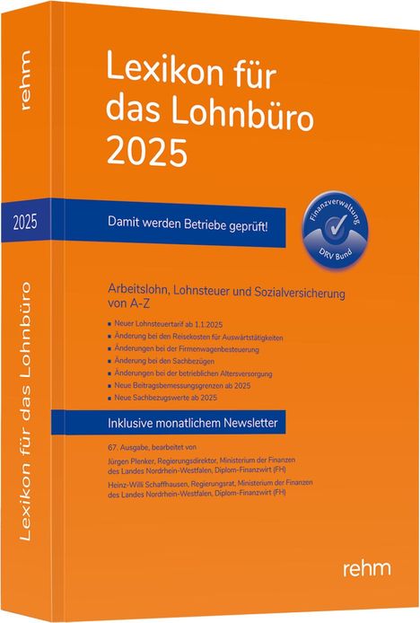 Wolfgang Schönfeld: Lexikon für das Lohnbüro 2025, Buch