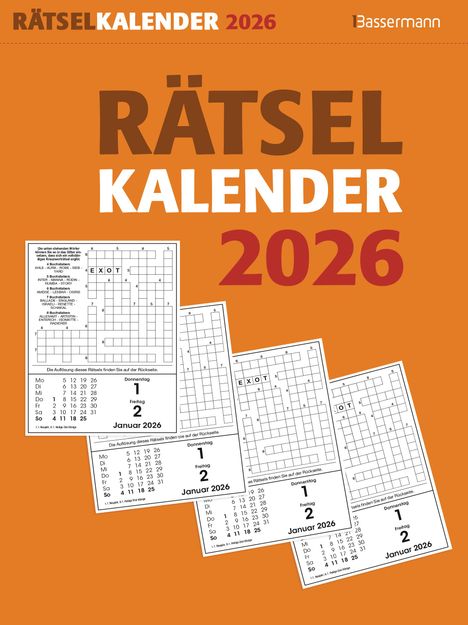 Eberhard Krüger: Rätselkalender 2026. Der beliebte Abreißkalender für alle Rätselfreunde, Kalender