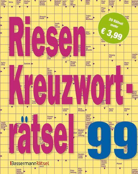 Eberhard Krüger: Riesen-Kreuzworträtsel 99 (5 Exemplare à 3,99 EUR), Buch