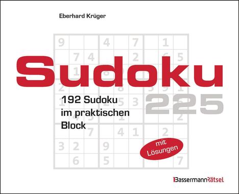 Eberhard Krüger: Sudokublock 225 (5 Exemplare à 2,99 EUR), Buch