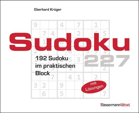 Eberhard Krüger: Sudokublock 227 (5 Exemplare à 2,99 EUR), Buch