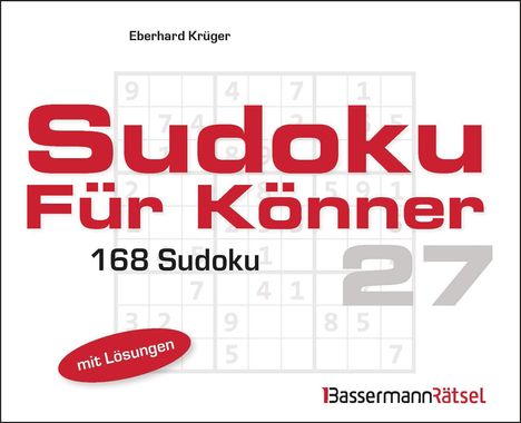 Eberhard Krüger: Sudoku für Könner 27 (5 Exemplare à 2,99 EUR), Buch