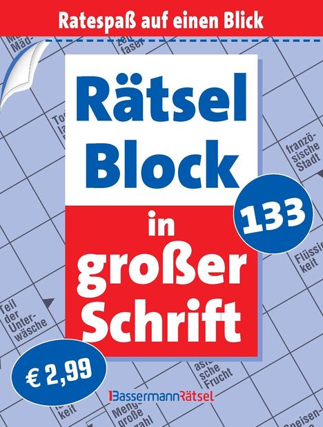 Eberhard Krüger: Rätselblock in großer Schrift 133 (5 Exemplare à 2,99 EUR), Buch