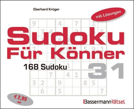 Eberhard Krüger: Sudoku für Könner 31 (5 Exemplare à 2,99 EUR), Buch