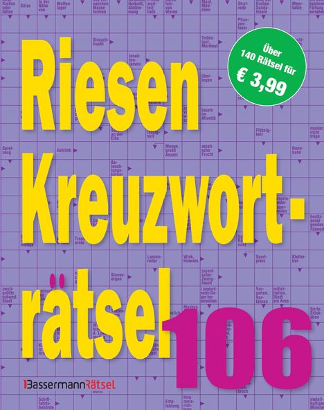 Eberhard Krüger: Riesen-Kreuzworträtsel 106 (5 Exemplare à 3,99 EUR), Buch
