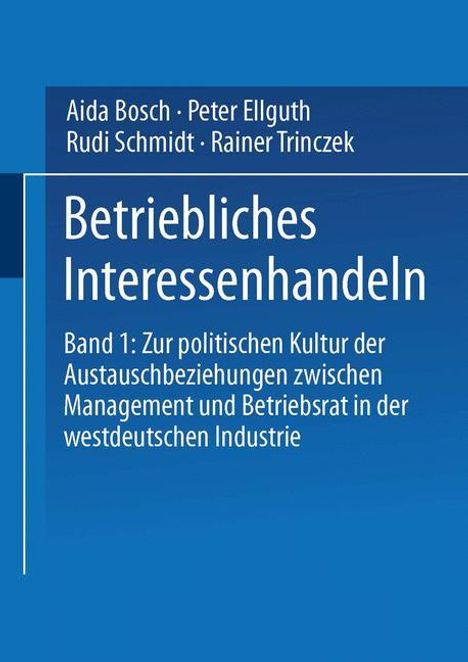 Aida Bosch: Betriebliches Interessenhandeln, Buch