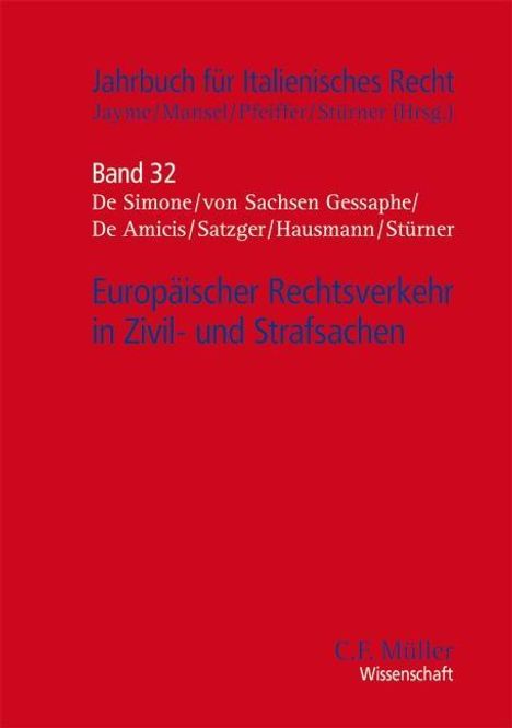 Gaetano de Amicis: Europäischer Rechtsverkehr in Zivil- und Strafsachen, Buch