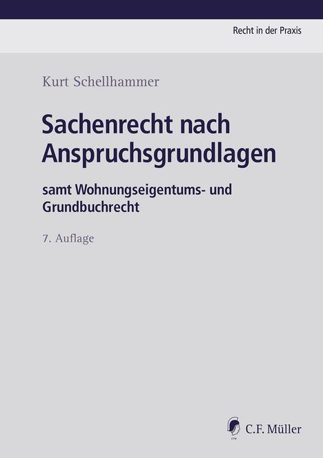 "Sachenrecht nach Anspruchsgrundlagen. 7. Auflage. Grauer Hintergrund, kleineres Logo und Verlagsname unten rechts."