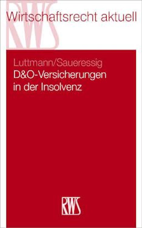 Maik Luttmann: D&O-Versicherungen in der Insolvenz, Buch