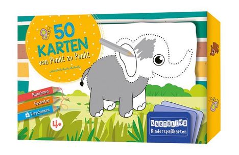 50 Karten von Punkt zu Punkt - Tiere, Buch