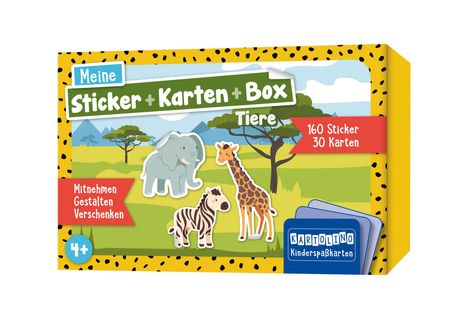 Meine Sticker + Karten + Box - Tiere, Buch