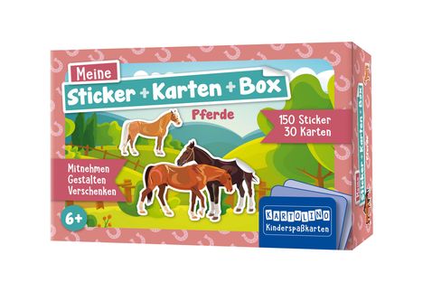 Meine Sticker + Karten + Box - Pferde, Buch