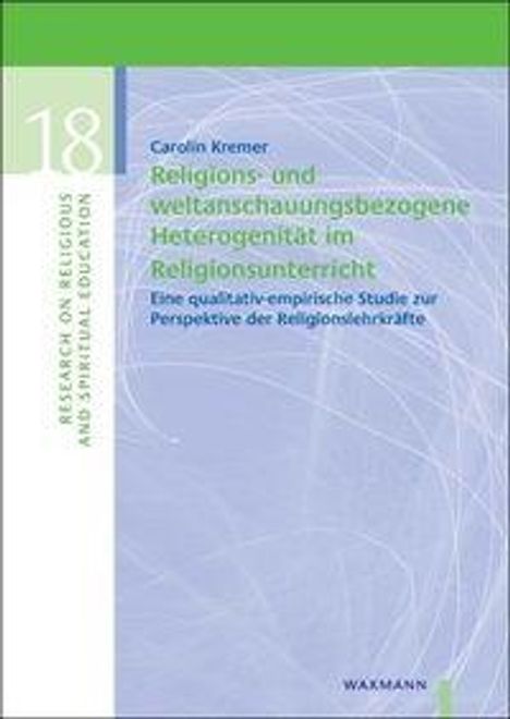 Titel: "Religions- und weltanschauungsbezogene Heterogenität im Religionsunterricht". Blaues Cover mit grünem Rand.