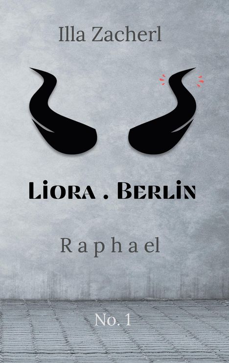 Illa Zacherl, Liora Berlin, Raphael, No. 1. Schwarze Hörner auf grauem Hintergrund, stilvolle Anordnung.