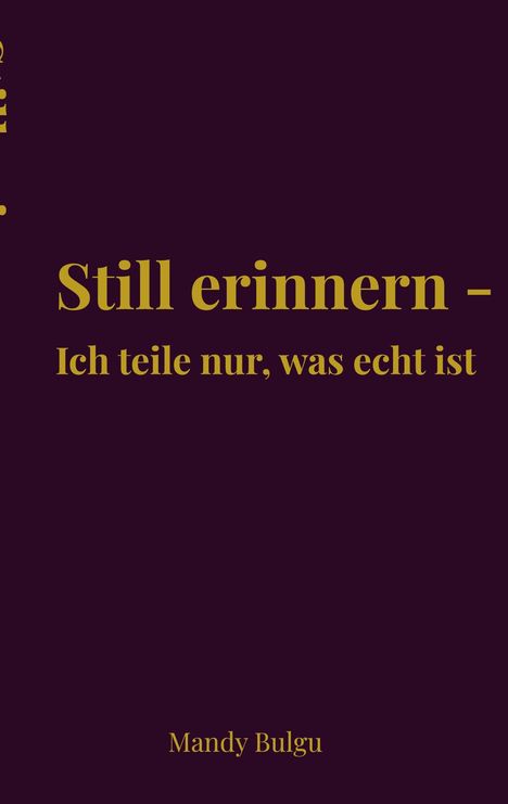 Mandy Bulgu: Still erinnern, Buch