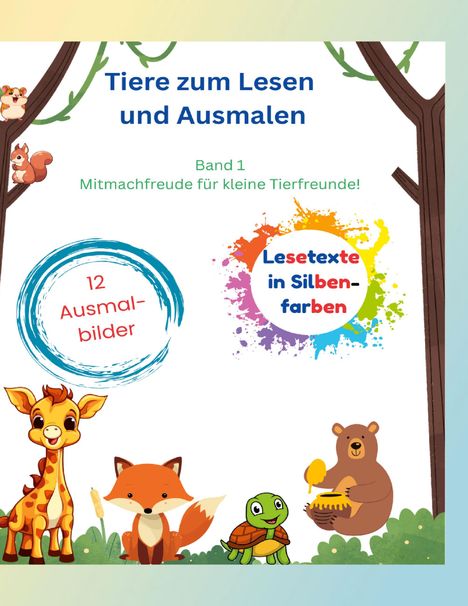 Nadine Lehmann: Tiere zum Lesen und Ausmalen, Buch