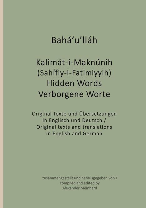Verborgene Worte - Hidden Words, Buch
