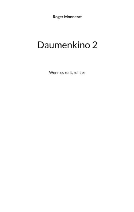 Roger Monnerat: Daumenkino 2, Buch