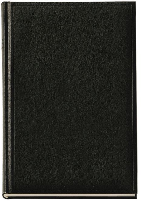 Es gibt keinen Text. Zu sehen ist ein geschlossenes schwarzes Buch mit einer strukturierten Oberfläche.