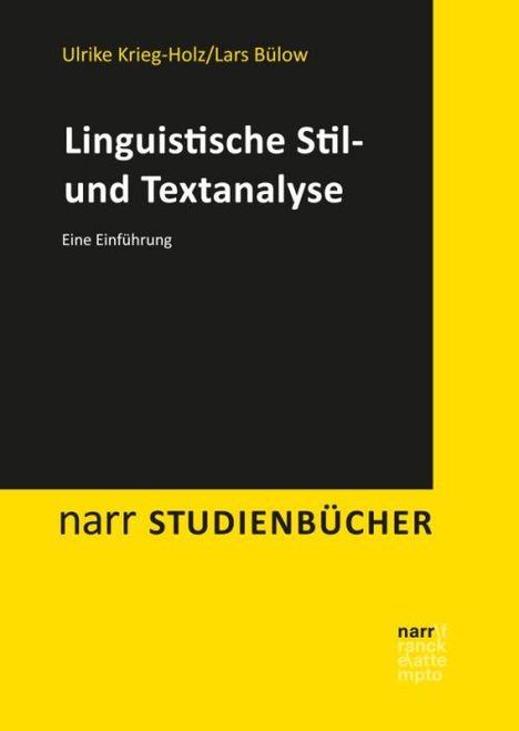 Ulrike Krieg-Holz: Linguistische Stil- und Textanalyse, Buch