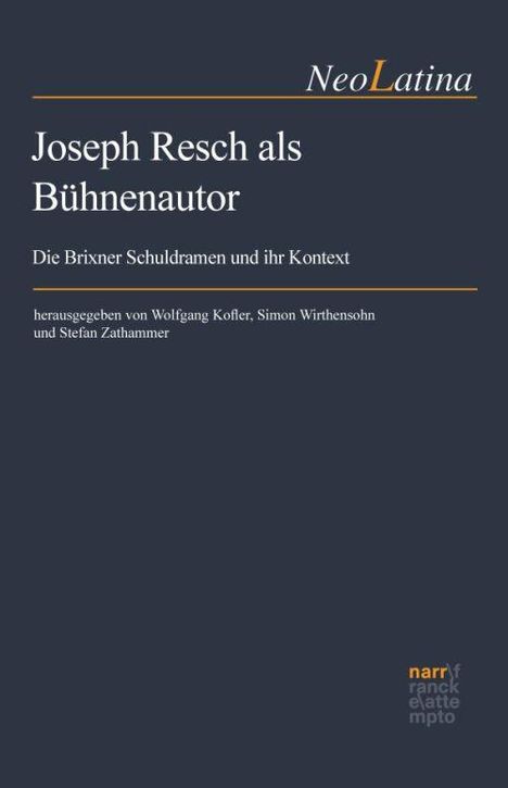 Joseph Resch als Bühnenautor, Buch