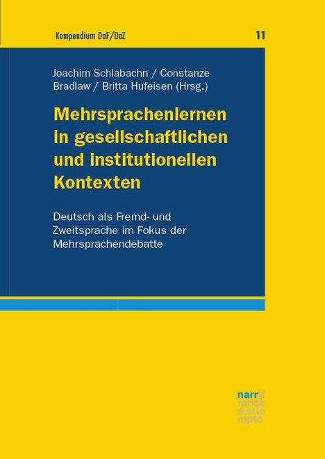 Mehrsprachenlernen in gesellschaftlichen und institutionellen Kontexten, Buch