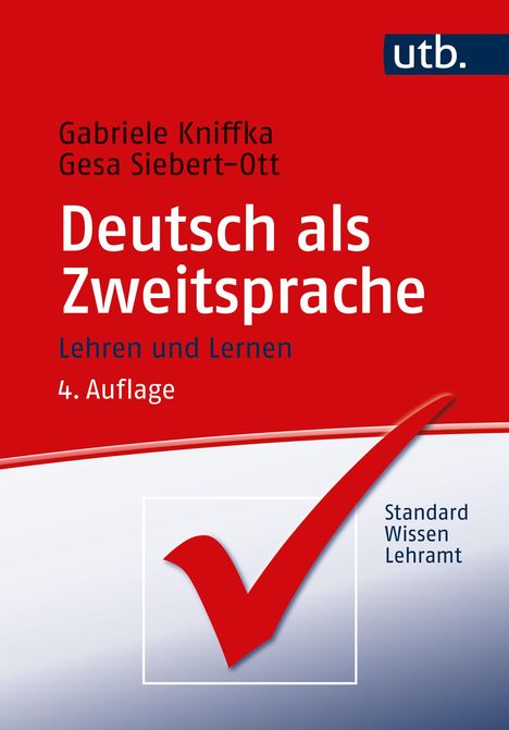 Gabriele Kniffka: Deutsch als Zweitsprache, Buch