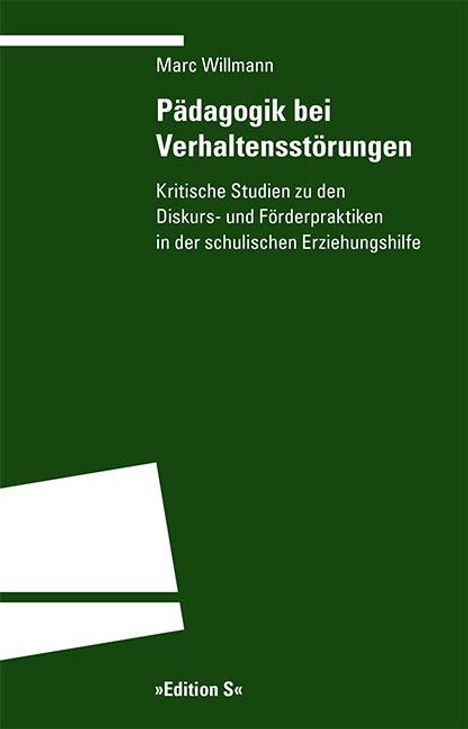 Marc Willmann: Pädagogik bei Verhaltensstörungen, Buch