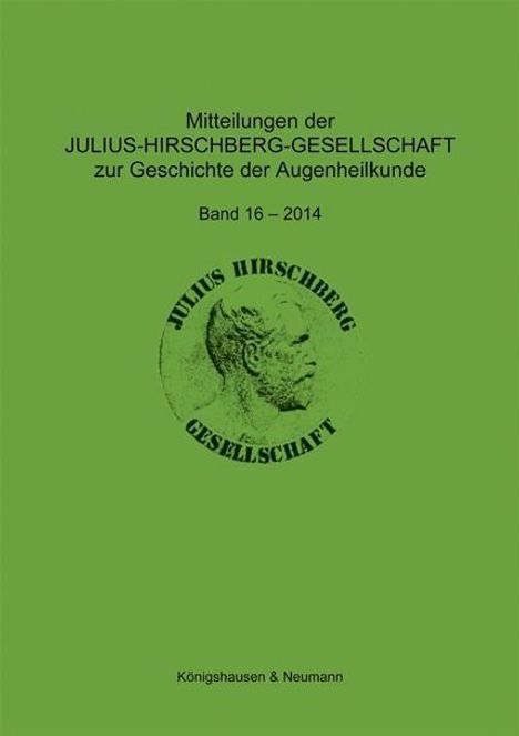 Mitteilungen der Julius-Hirschberg-Gesellschaft zur Geschich, Buch