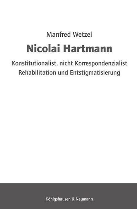 Manfred Wetzel: Nicolai Hartmann, Buch