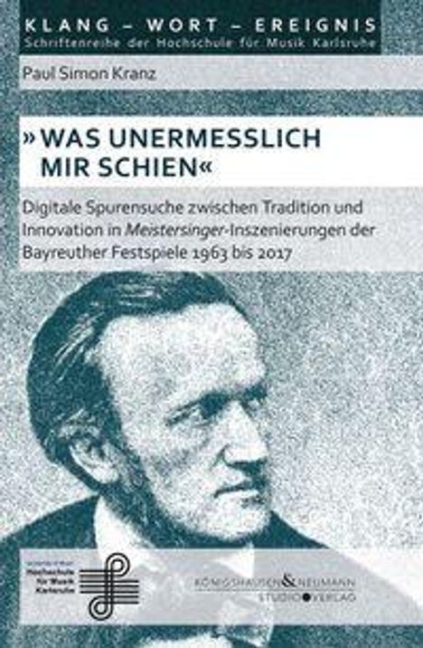 Titel: "Was unermesslich mir schien". Autor: Paul Simon Kranz. Schwarz-weiß Bild eines Mannes, herunterschauend.