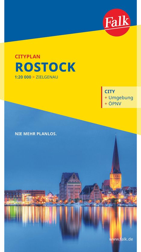 Falk Cityplan Rostock 1:21.000, Karten