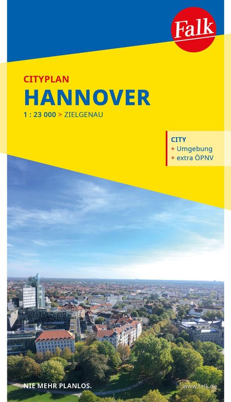 Falk Cityplan Hannover 1:23.000, Karten