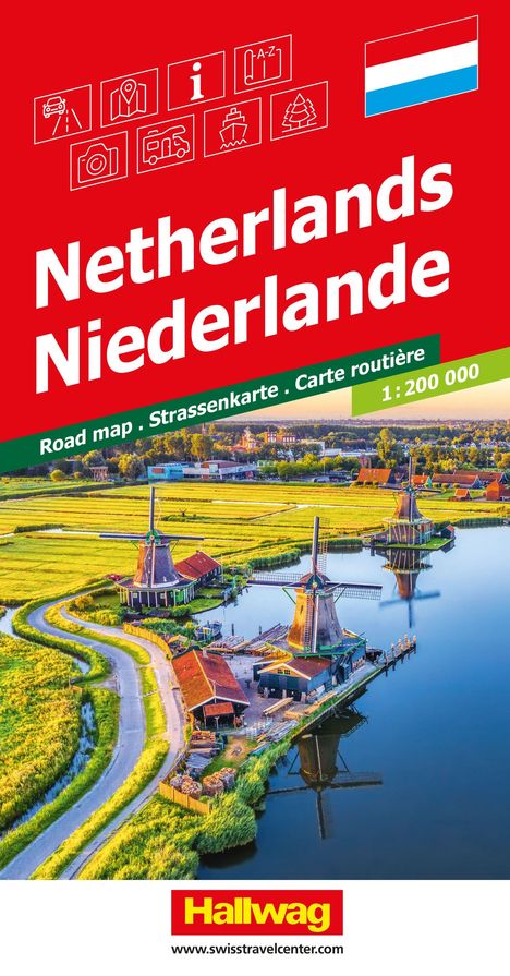 Hallwag Strassenkarte Niederlande 1:200.000, Karten