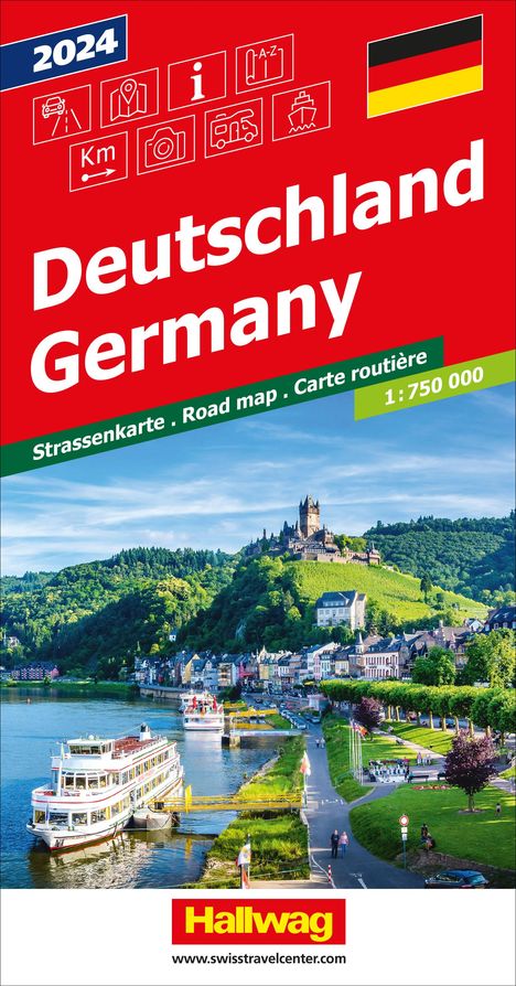 Deutschland 2024 Strassenkarte 1:750 000, Karten