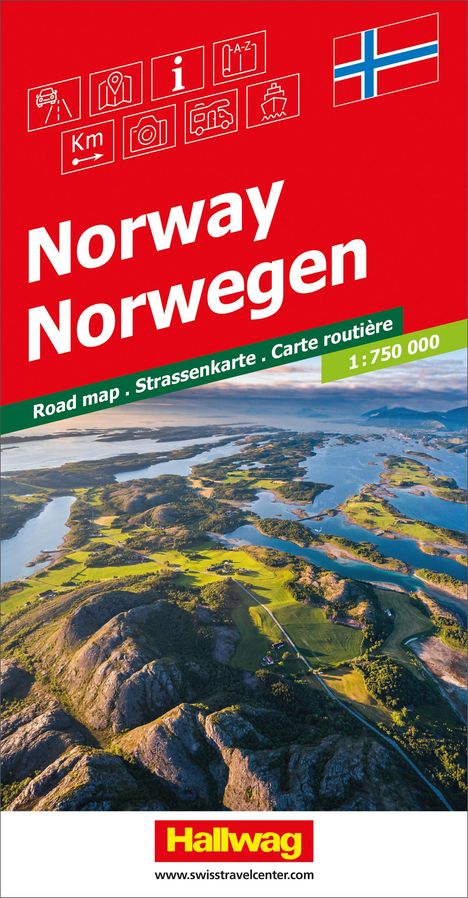 Norwegen Strassenkarte, 1:750 000, Karten