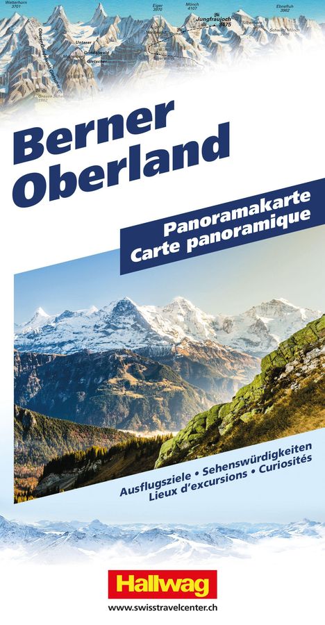 Hallwag Panoramakarte Berner Oberland, Karten