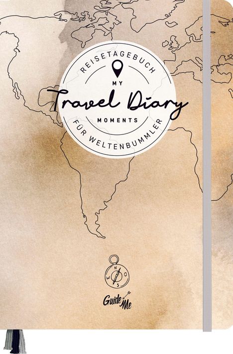 GuideMe Reisetagebuch Travel Diary "Weltkarte", Buch