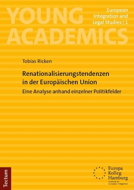 Tobias Ricken: Renationalisierungstendenzen in der Europäischen Union, Buch