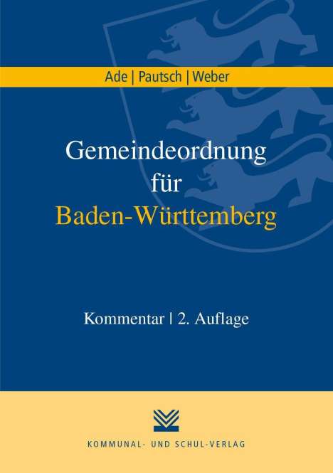 Klaus Ade: Gemeindeordnung für Baden-Württemberg, Buch
