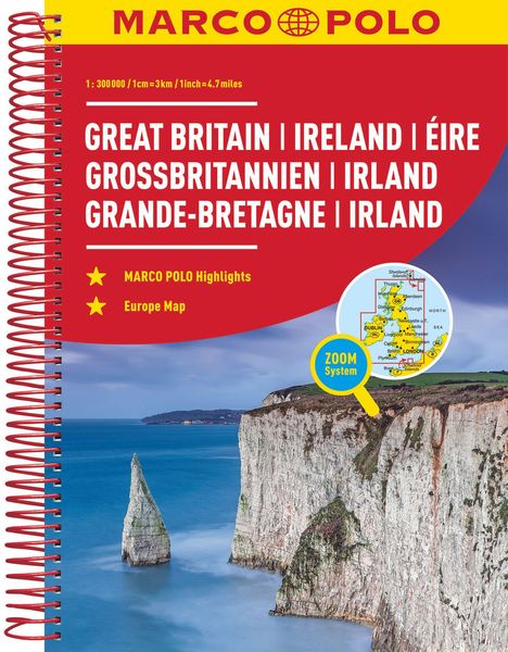 MARCO POLO ReiseAtlas Großbritannien, Irland 1:300 000, Buch