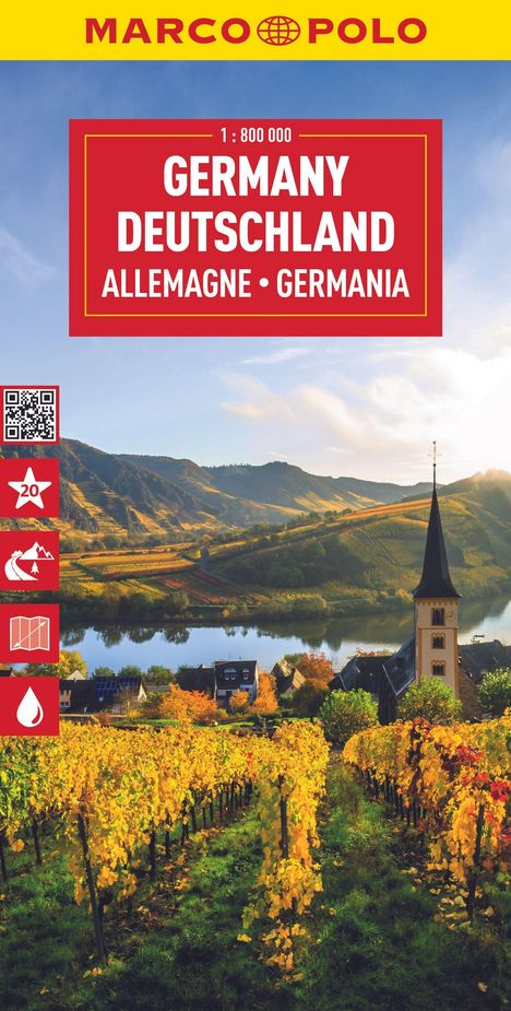 MARCO POLO Reisekarte Deutschland 1:800.000, Karten