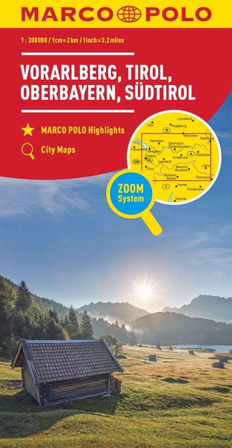 MARCO POLO Regionalkarte Österreich 03 Vorarlberg, Tirol 1:200.000, Karten