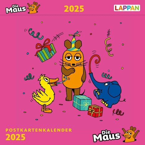 Lappan Verlag: Der Kalender mit der Maus - Postkartenkalender 2025, Kalender
