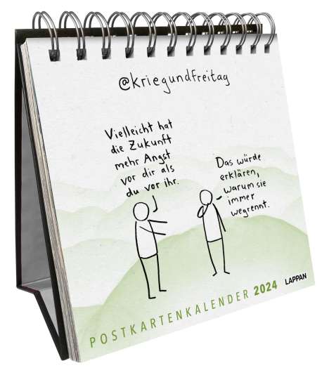 @Kriegundfreitag: @kriegundfreitag Postkartenkalender 2024, Kalender