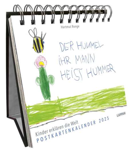 Hartmut Ronge: Der Hummel ihr Mann heist Hummer - Postkartenkalender 2025, Kalender