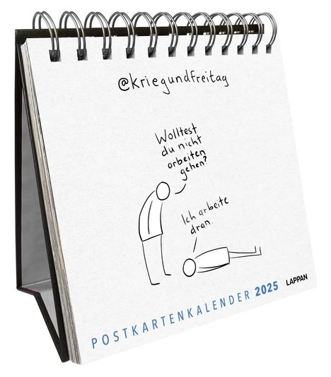 @Kriegundfreitag: kriegundfreitag: Postkartenkalender 2025, Kalender