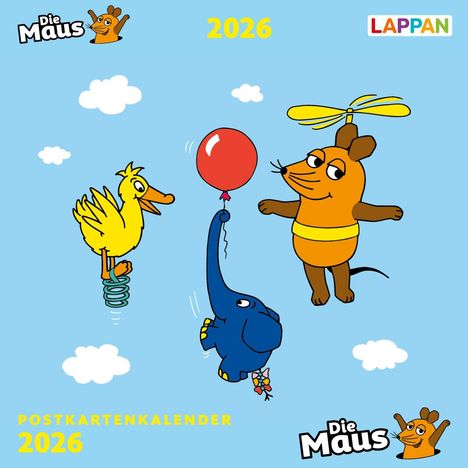 Lappan Verlag: Der Kalender mit der Maus - Postkartenkalender 2026, Kalender